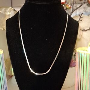Monet Vintage Sleek Silver Necklace for Women